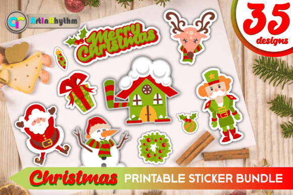 Download Christmas Sticker Bundle - Printable PNG - Premium Resources