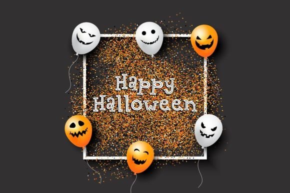 Download Halloween Confetti Background with Balloons - Halloween confetti background Collection